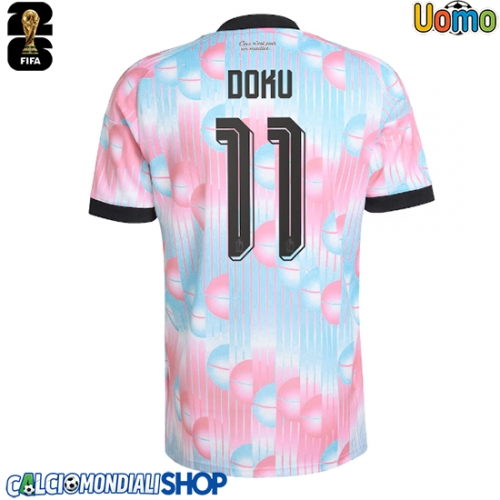 Maglie da calcio Belgio Jeremy Doku #11 Seconda Maglia Mondiali 2026  Manica Corta